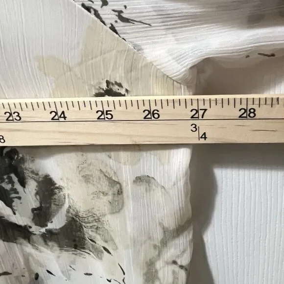 Rose & Olive Sheer Mixed Print Boho Blouse with Off White Cami, Plus Size 3X NWT - Picture 4 of 6